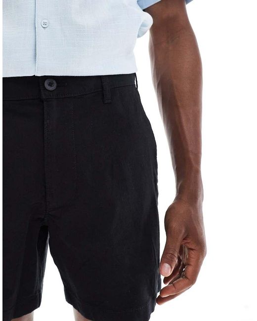Hollister White Linen Above The Knee Short for men