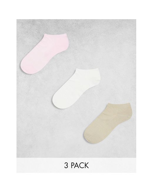 Adidas Originals White 3 Pack No-show Socks