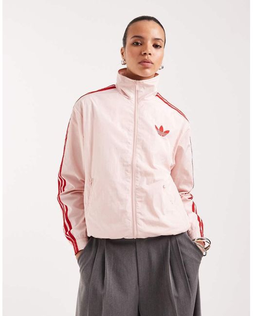 Adidas Originals Red Firebird Loose Nylon Track Top