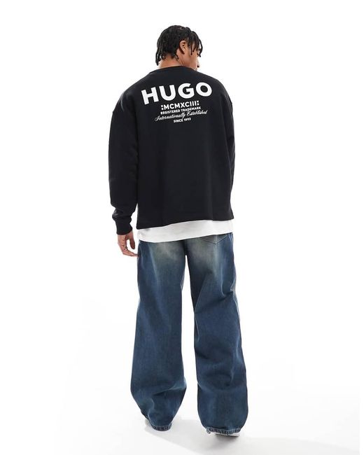 HUGO Black Naviu Sweatshirt for men