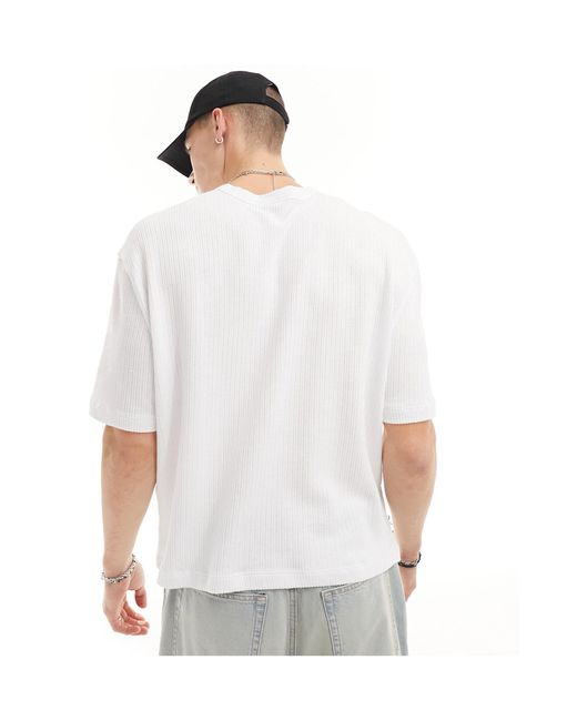 ASOS White Oversized Short Sleeve T-shirt for men