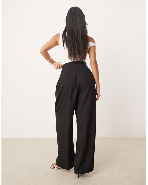 Miss Selfridge Black Tailored Barrel Leg Trouser