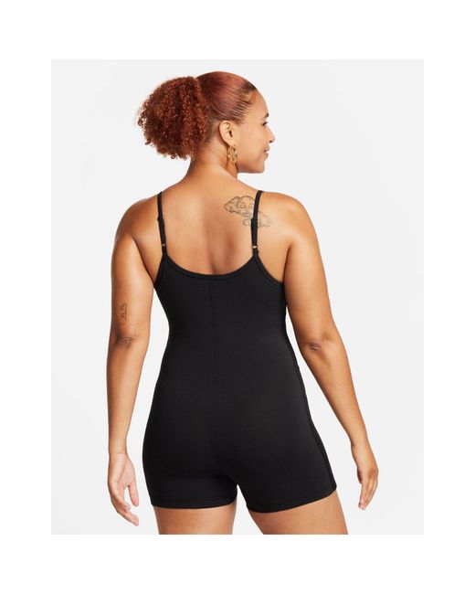 Nike Black One Piece Jumpsuit With Tape Detail
