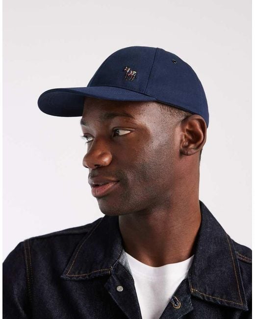 Paul Smith Blue Zebra Icon Logo Baseball Cap for men