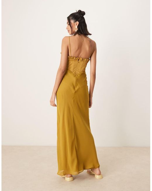 ASOS Hoogsluitende Midaxi-Jurk in het Metallic