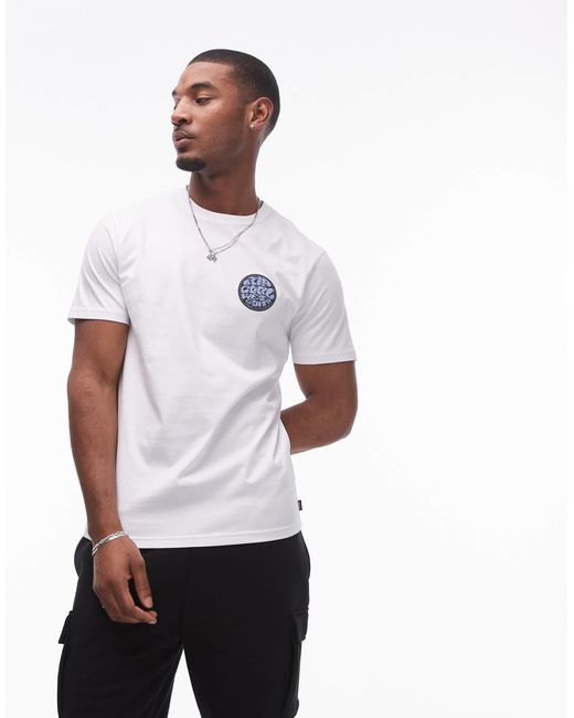 Wettie passage icons - t-shirt Rip Curl pour homme en coloris White