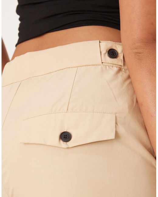 Mango Natural Wide Fit Trousers With Pleat