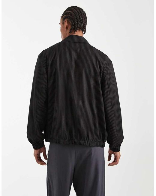ASOS Black Pinstripe Jacket for men
