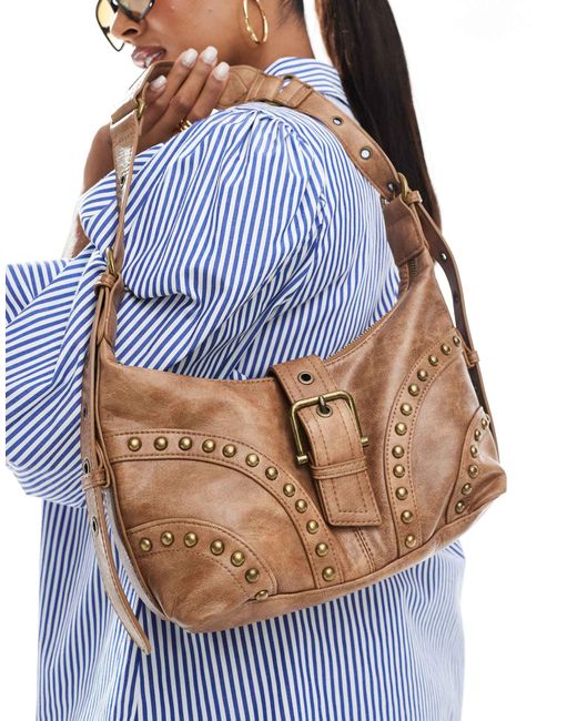 Cotton On Blue Cotton On Isla Underarm Bag With Studs
