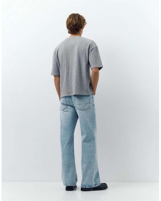 Pull&Bear Blue Flared Jeans for men