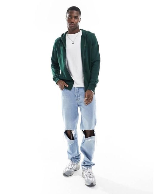 Lyle & Scott Green Zip Through Hoodie for men