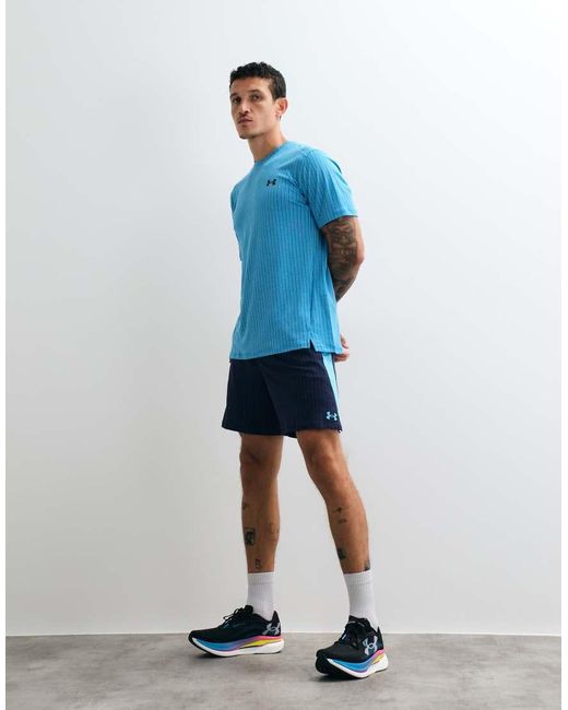 Under Armour Blue Tech Vent 7In Jacquard Shorts for men