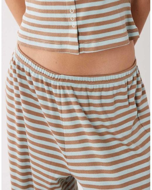 ASOS White Mix & Match Wide Leg Pajama Pants