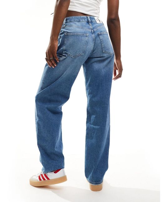 Calvin Klein Blue – gerade geschnittene carpenter-jeans im stil der 90er