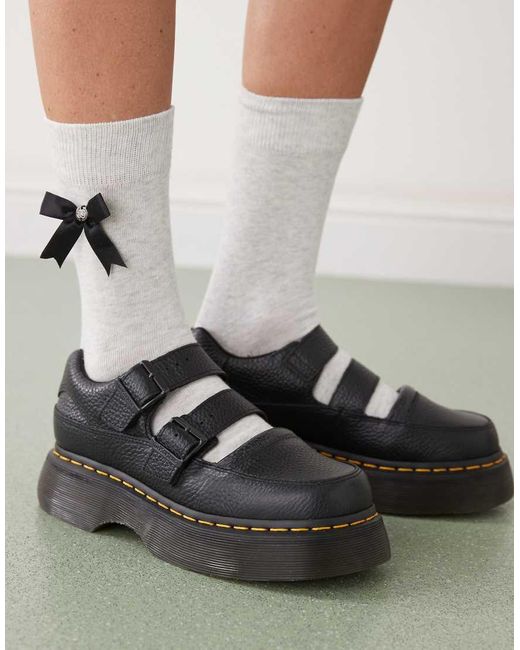Dr. Martens Gray Buzz Mary Jane Shoes