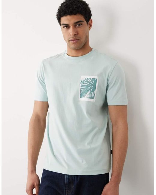 Boss Blue Hugo Boss Regular Fit Graphic Short Sleeve T-shirt for men
