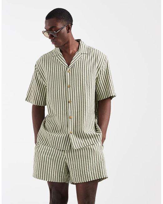 ASOS Green Short Sleeve Shirt for men