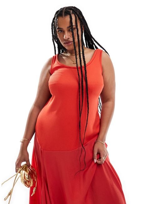 Asos curve red dress hotsell