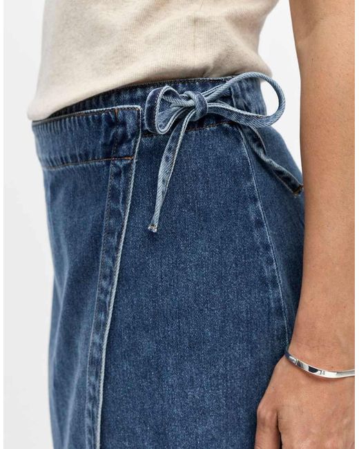 Object Blue Wrap Skirt