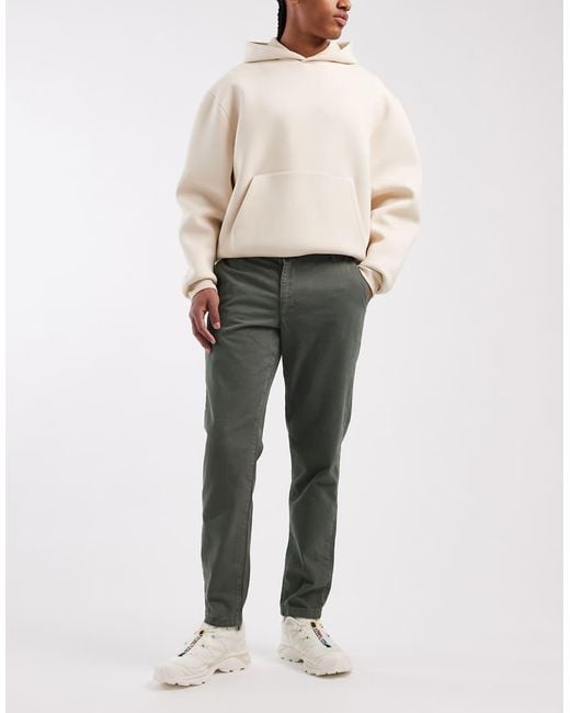 ASOS Gray Tapered Chinos for men