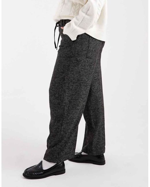 ASOS White Asos Design Curve Barrel Leg Trousers With Seam Detail