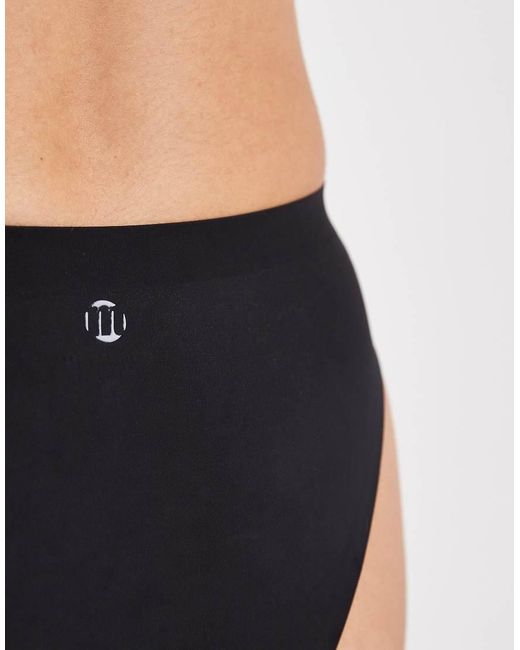 Modibodi Black Seamfree High Leg Cheeky Moderate Absorbency Period Brief