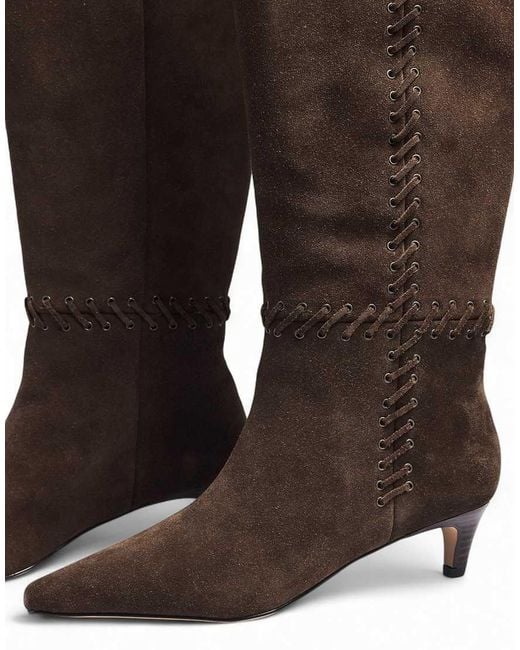 NA-KD Brown Suede Knot Detail Boots