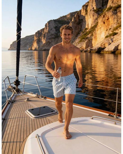 Apreslife Blue Metric Swim Shorts for men
