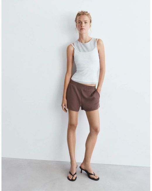 Pull&Bear Brown Sports Shorts