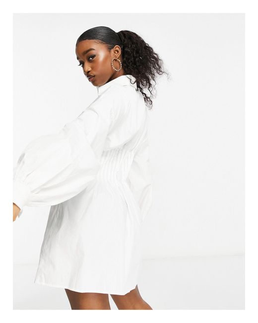 Missguided satin shirt dress with deep cuffs