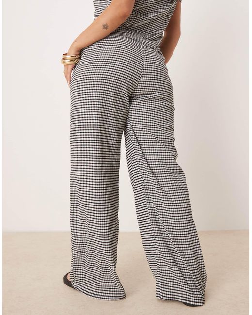 ASOS Gray Asos Design Curve Wide Leg Pants