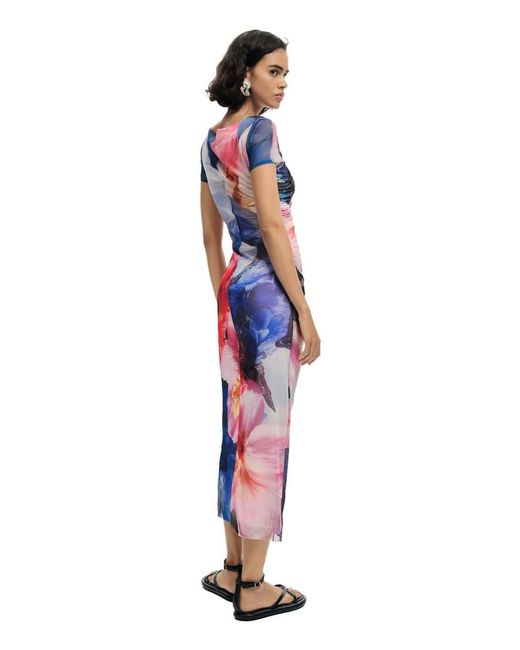 Desigual White Sleeveless Printed Dress