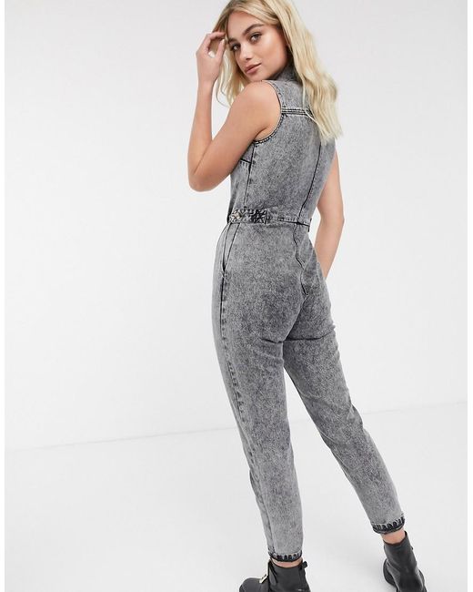 acid wash jumpsuit