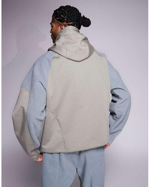 Nike Gray Tech Boreas Oversized Hoodie for men