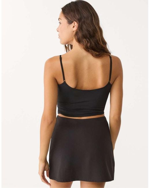 Stradivarius Black Short Skort