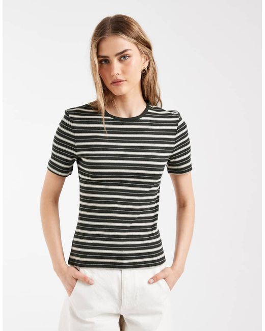 & Other Stories Green Super Soft Rib Slim T-shirt