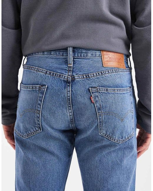 Levi's Blue 501 Original Straight Jeans for men