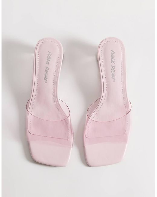 Public Desire Pink Juno Wedge Sandals