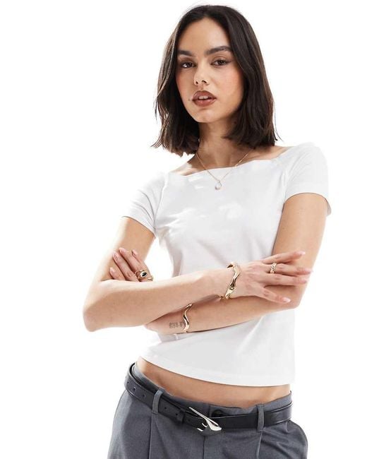 Vero Moda White Cap Sleeve T-Shirt
