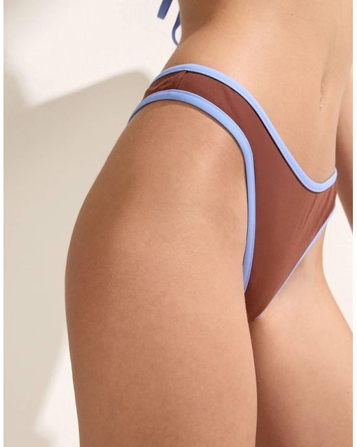 Calzedonia Natural Piping Brazilian Bikini Bottom