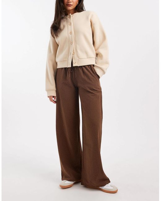 Daisy Street Brown Pull On Drawstring Trouser