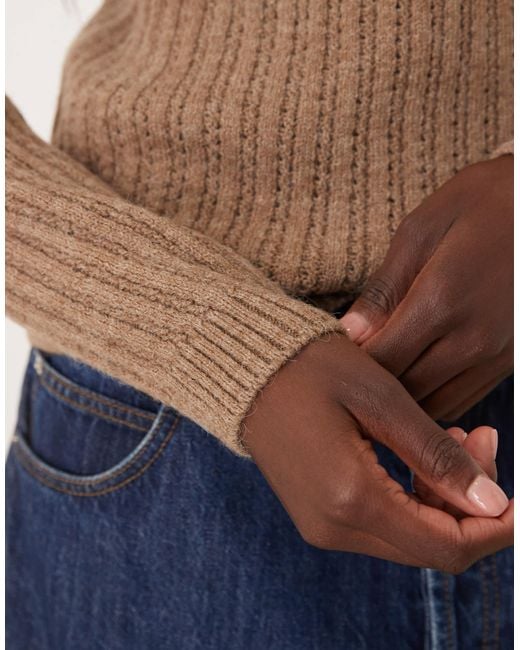 Mango Blue Open Knit Jumper