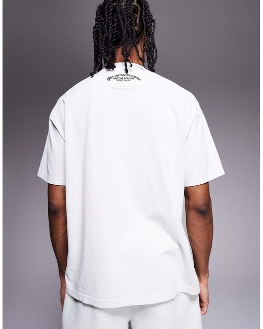 T-Shirt Chiaro Con Cuciture A Vista di Good For Nothing in Gray da Uomo