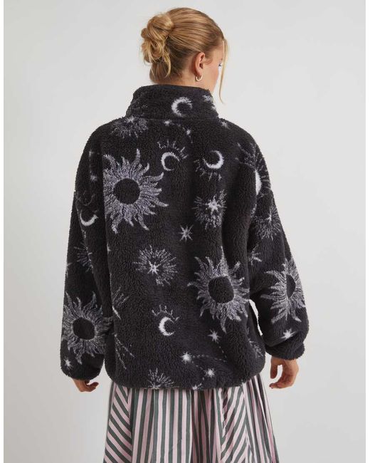 Skinnydip London Black London Celestial Longline Fleece