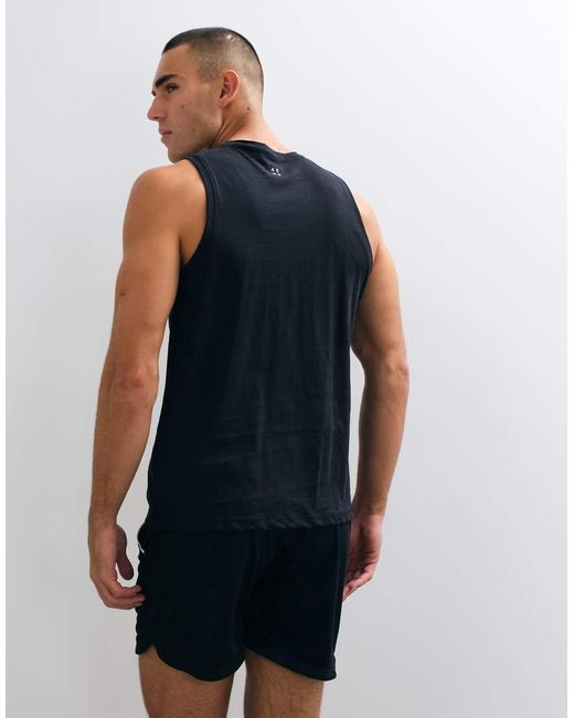 4505 Blue Lightweight Cotton Slub Tank for men