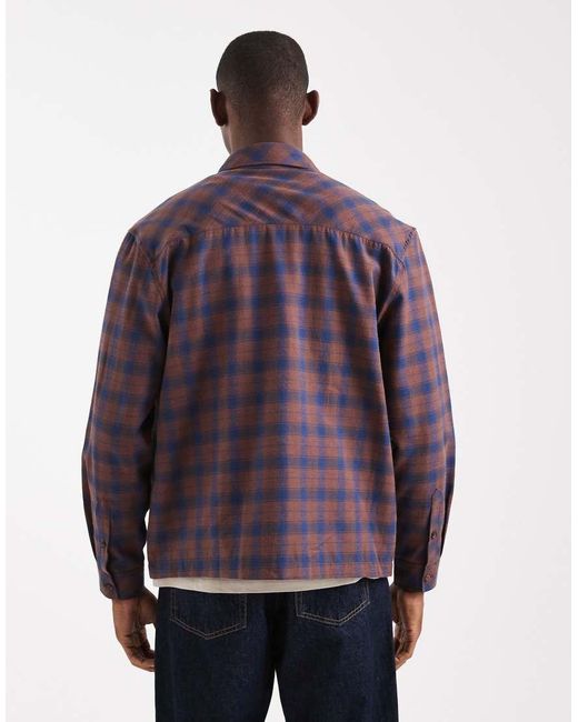 ASOS Purple Overshirt With Pockets for men