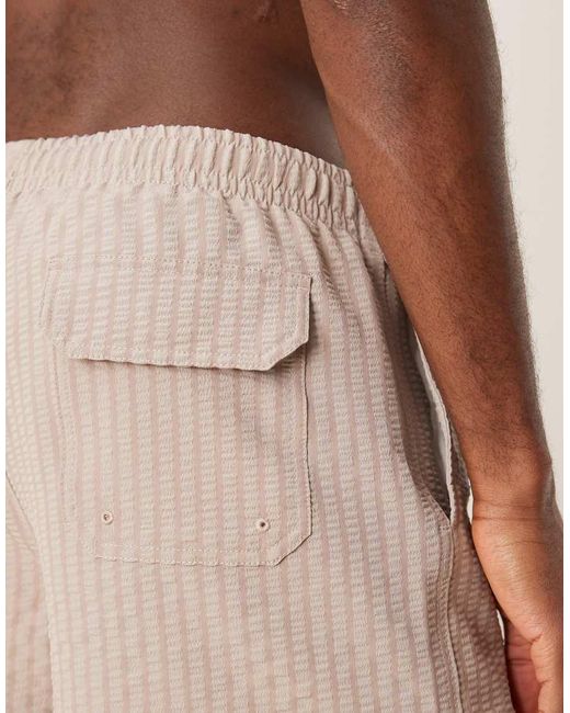 Abercrombie & Fitch Natural 5 Inch Drawstring Swimming Trunks for men