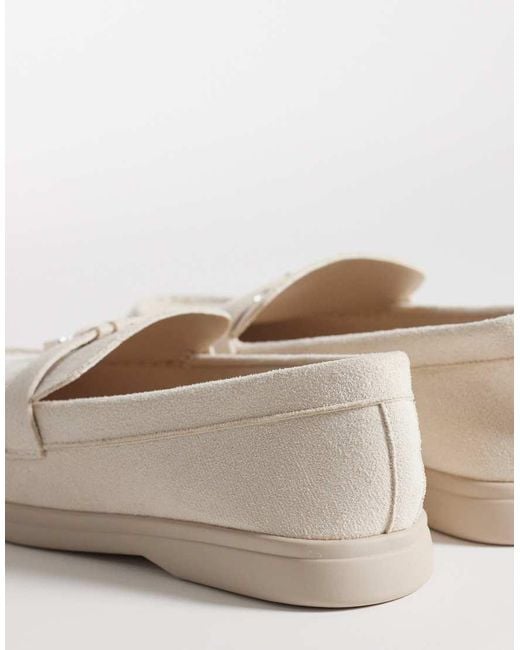 SEQWL Wide Fit Natural Tassel Trim Loafer