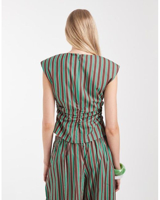 ASOS Green Cinched Waist Tank Top