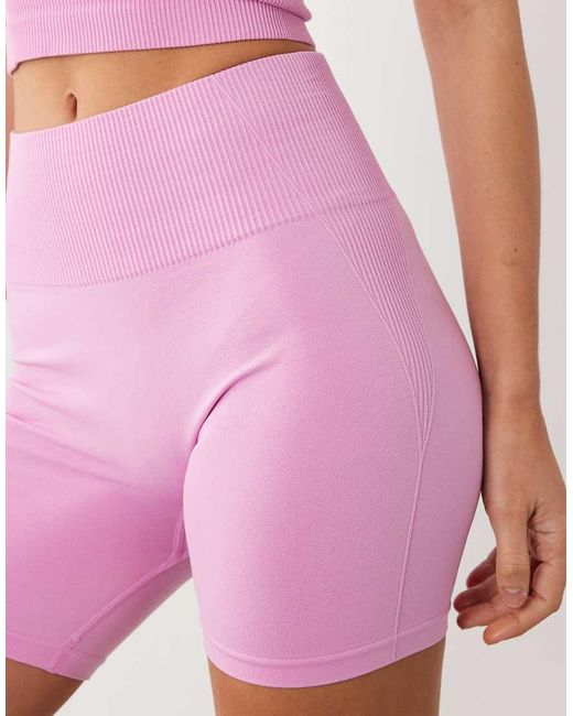 4505 Pink Sculpting Seamless 8cm High Waist Booty Shorts